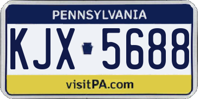 PA license plate KJX5688