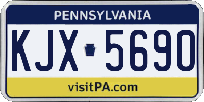 PA license plate KJX5690