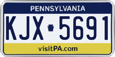 PA license plate KJX5691