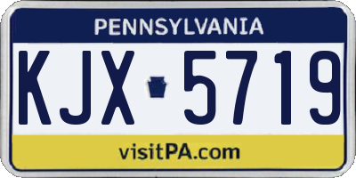 PA license plate KJX5719
