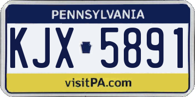 PA license plate KJX5891