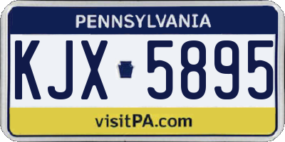 PA license plate KJX5895