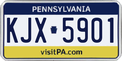 PA license plate KJX5901