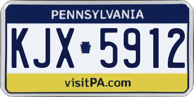 PA license plate KJX5912