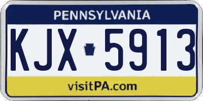 PA license plate KJX5913