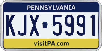 PA license plate KJX5991