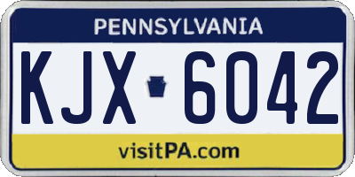PA license plate KJX6042