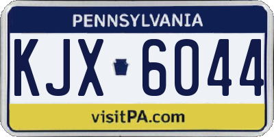PA license plate KJX6044