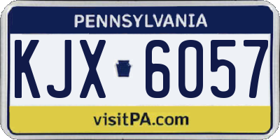PA license plate KJX6057