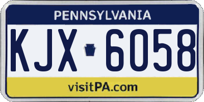 PA license plate KJX6058