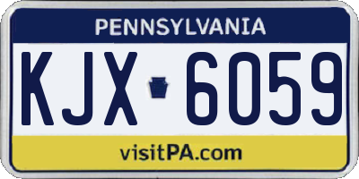 PA license plate KJX6059