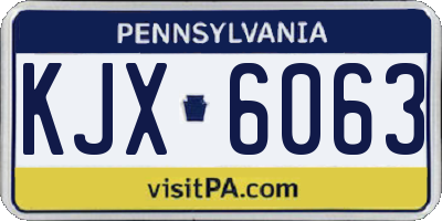 PA license plate KJX6063