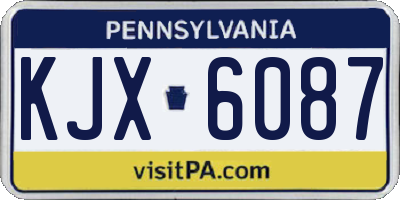 PA license plate KJX6087