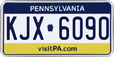 PA license plate KJX6090
