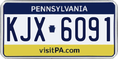 PA license plate KJX6091