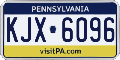PA license plate KJX6096