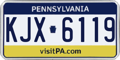 PA license plate KJX6119