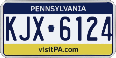 PA license plate KJX6124