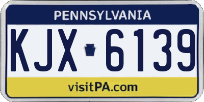PA license plate KJX6139
