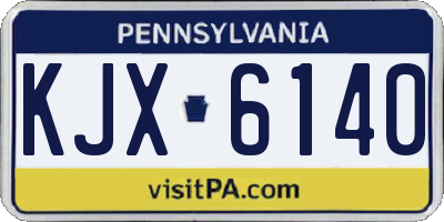 PA license plate KJX6140