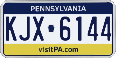 PA license plate KJX6144