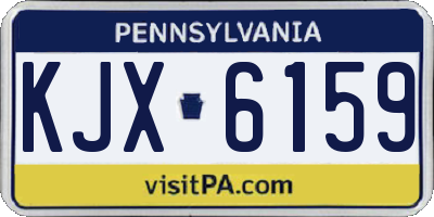 PA license plate KJX6159