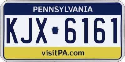 PA license plate KJX6161