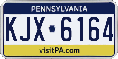 PA license plate KJX6164