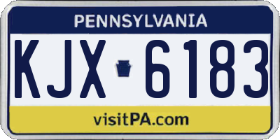 PA license plate KJX6183