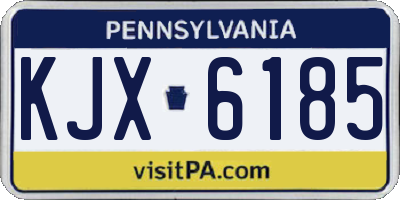 PA license plate KJX6185