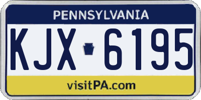 PA license plate KJX6195