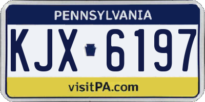 PA license plate KJX6197