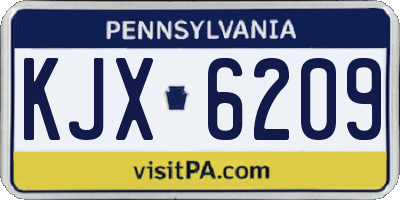 PA license plate KJX6209