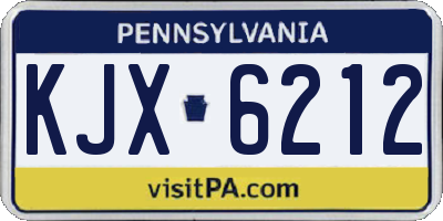 PA license plate KJX6212