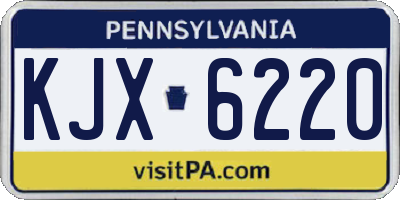 PA license plate KJX6220