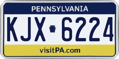 PA license plate KJX6224