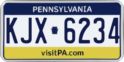 PA license plate KJX6234
