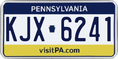 PA license plate KJX6241