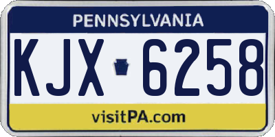 PA license plate KJX6258