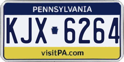 PA license plate KJX6264