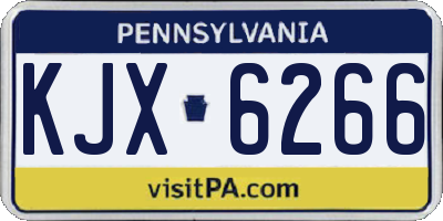 PA license plate KJX6266
