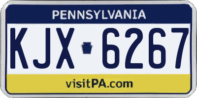 PA license plate KJX6267