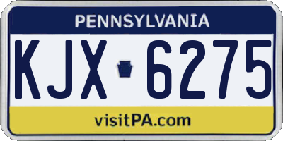 PA license plate KJX6275
