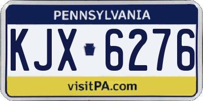 PA license plate KJX6276