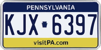 PA license plate KJX6397