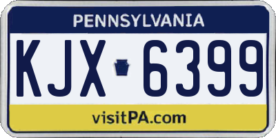 PA license plate KJX6399