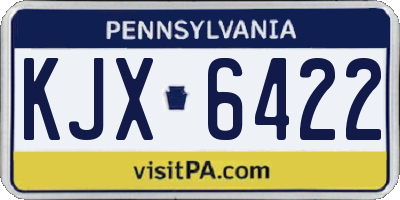 PA license plate KJX6422