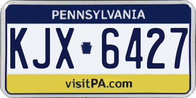 PA license plate KJX6427