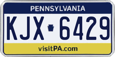 PA license plate KJX6429
