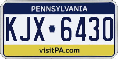 PA license plate KJX6430